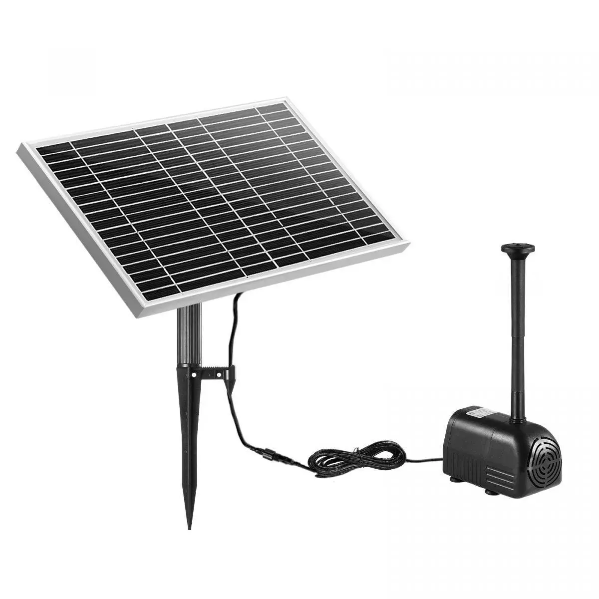 Ausway 50W Solar Powered Fountain Water Pump for Birdbath Fish Pond Garden Pool - Home & Garden
