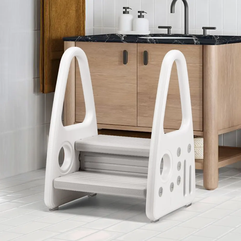 Playpals 2 Steps Toddler Step Ladder for Bathroom Sink Toilet Training Kitchen - Baby