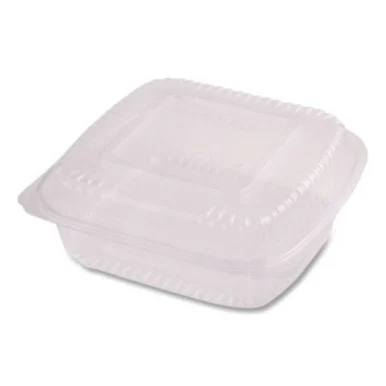 World Centric KLCS6N Pla Hinged Clamshells, 19 Oz, 5.9 X 6.4 X 3.5, Clear, Plastic, 500/carton