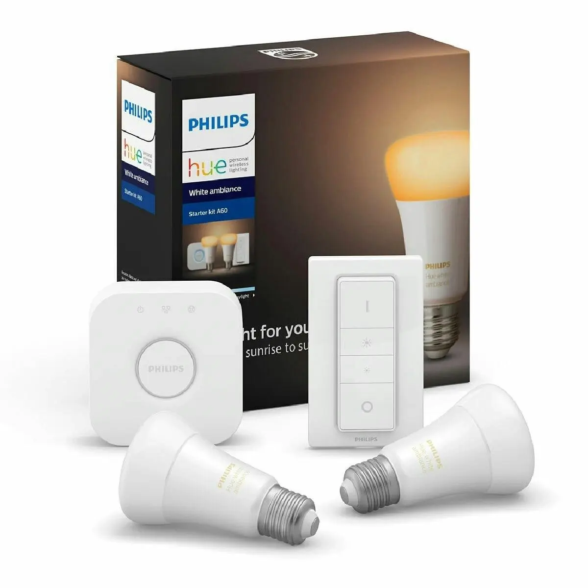 Philips Hue E27 White Ambiance Starter Kit With Bluetooth - Home & Garden