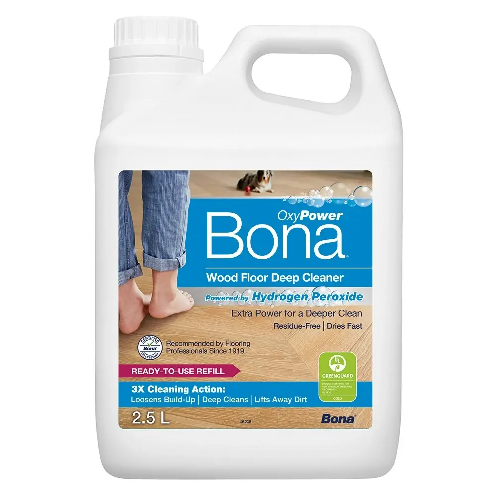 Bona 2.5L Wooden Floor Residue Free Deep Surface Cleaner w/Hydrogen Peroxide - Home & Garden