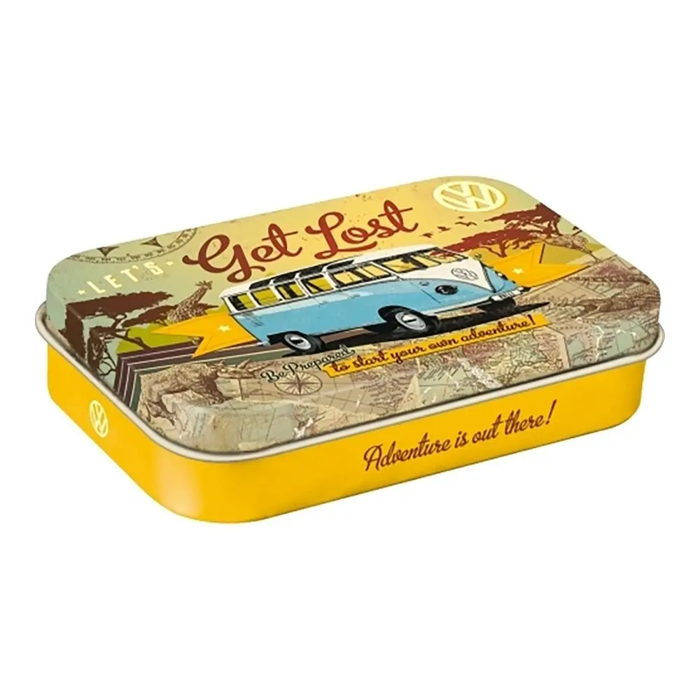 Nostalgic Art 10cm Metal Tin Mint Box XL VW Bulli Let's Get Lost Hard Candy - Groceries