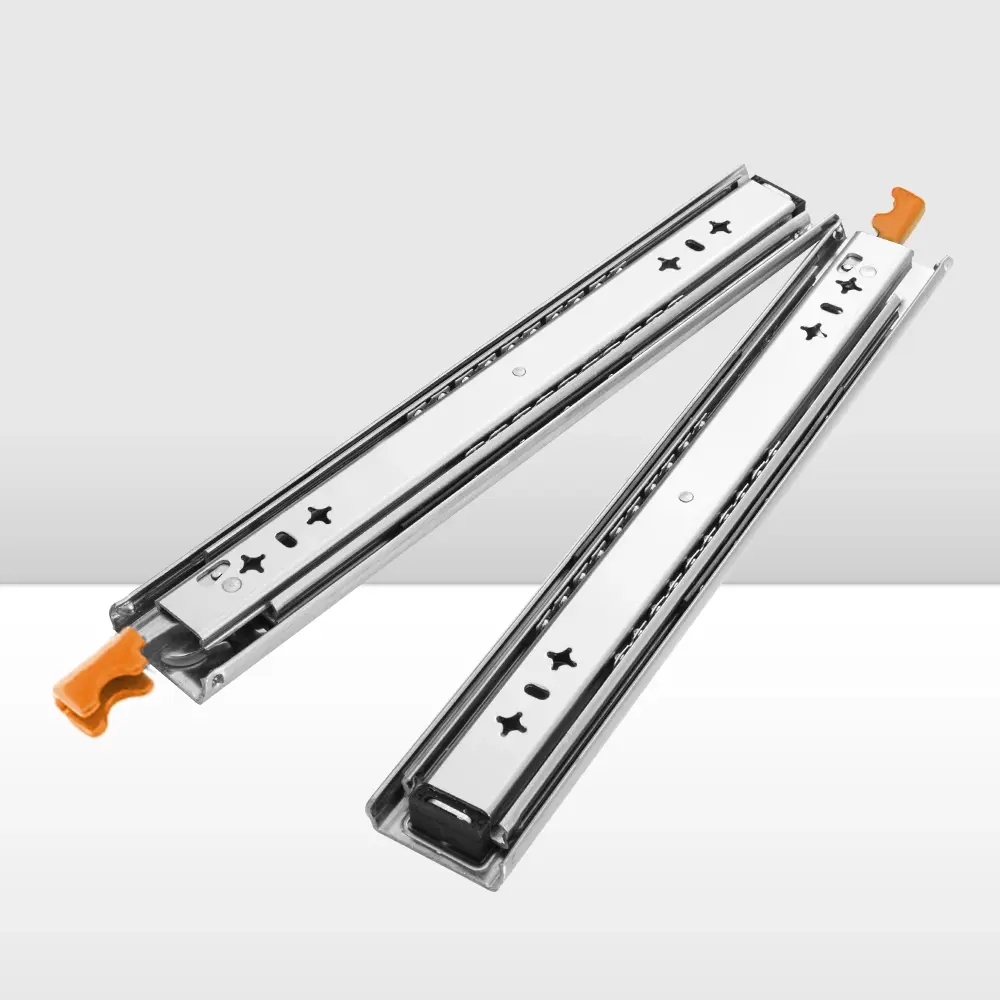 125KG Pair Locking Drawer Slides 400mm Runners Trailer Draw Full Extension 4WD - Hardware