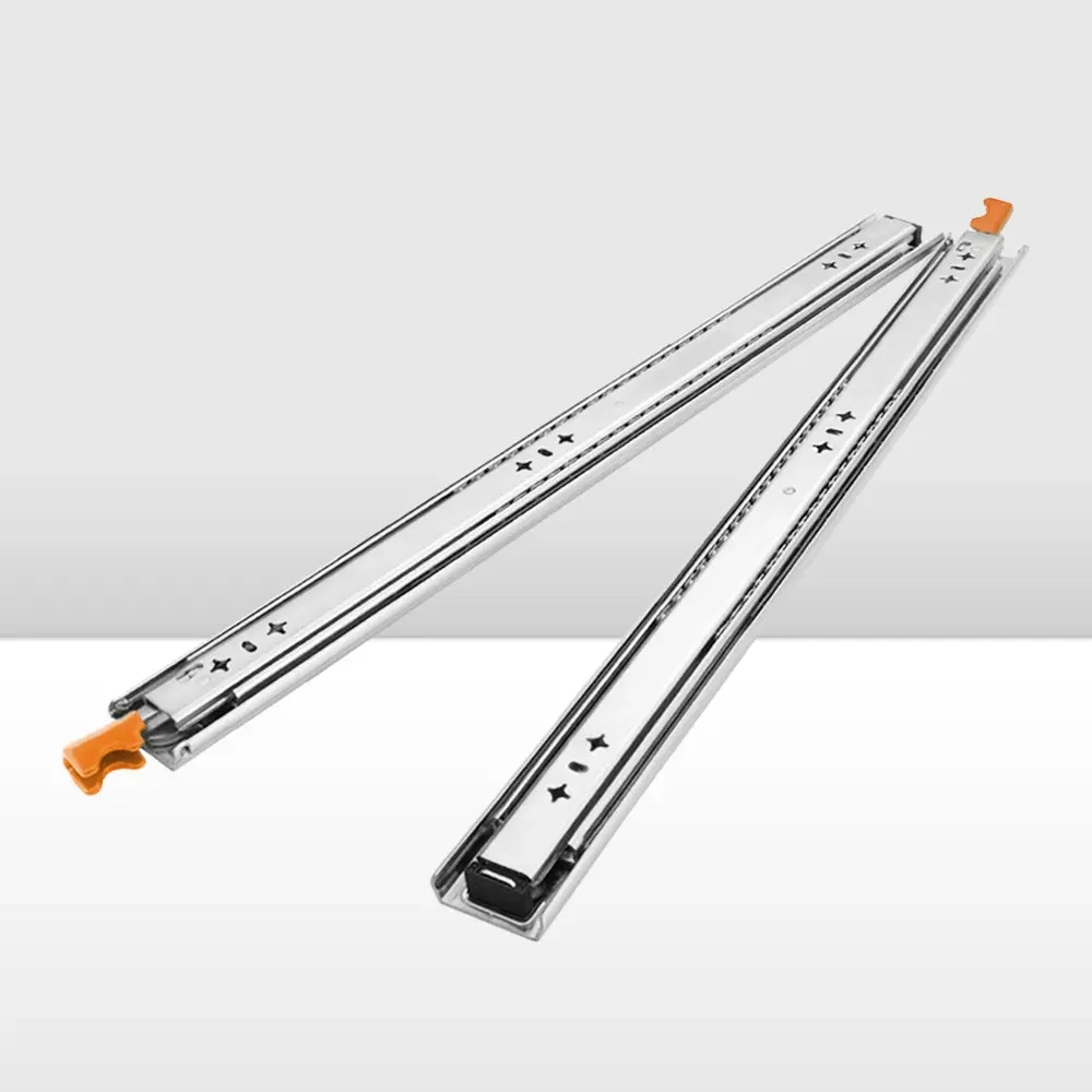 125KG Pair Locking Drawer Slides 660mm Runners Trailer Draw Full Extension 4WD - Hardware