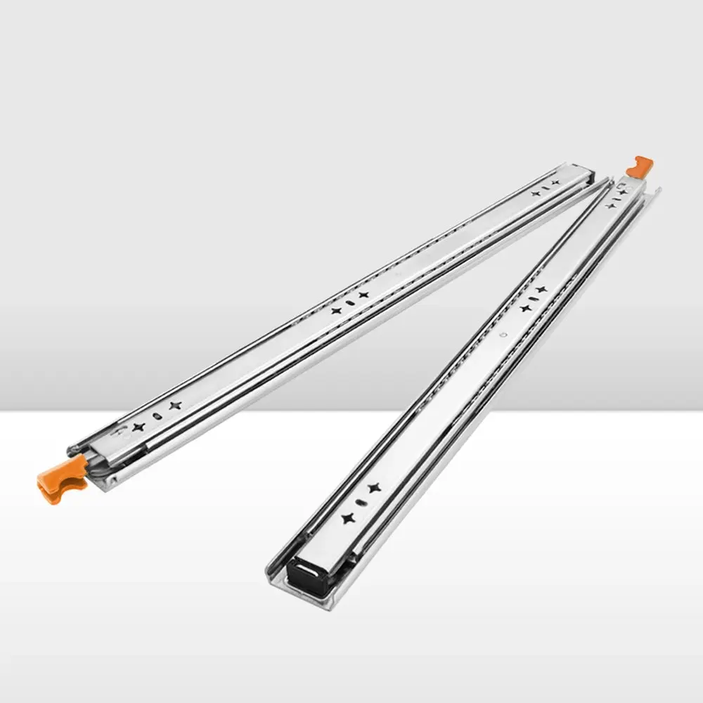 125KG Pair Locking Drawer Slides 711mm Runners Trailer Draw Full Extension 4WD - Hardware