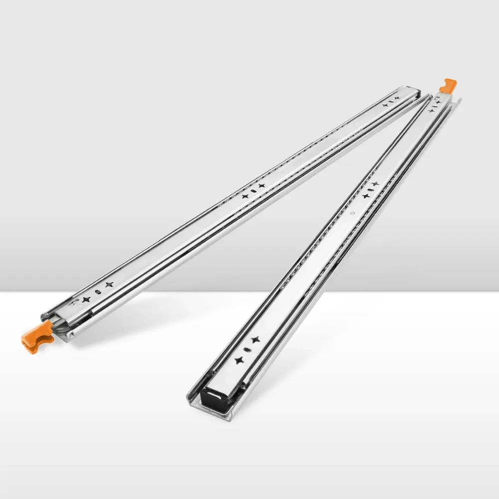 125KG Pair Locking Drawer Slides 813mm Runners Trailer Draw Full Extension 4x4 - Hardware