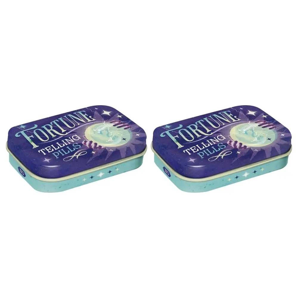 2x Nostalgic Art 4x6cm Mint Trinket Box Fortune Telling Pills Storage Container - Groceries