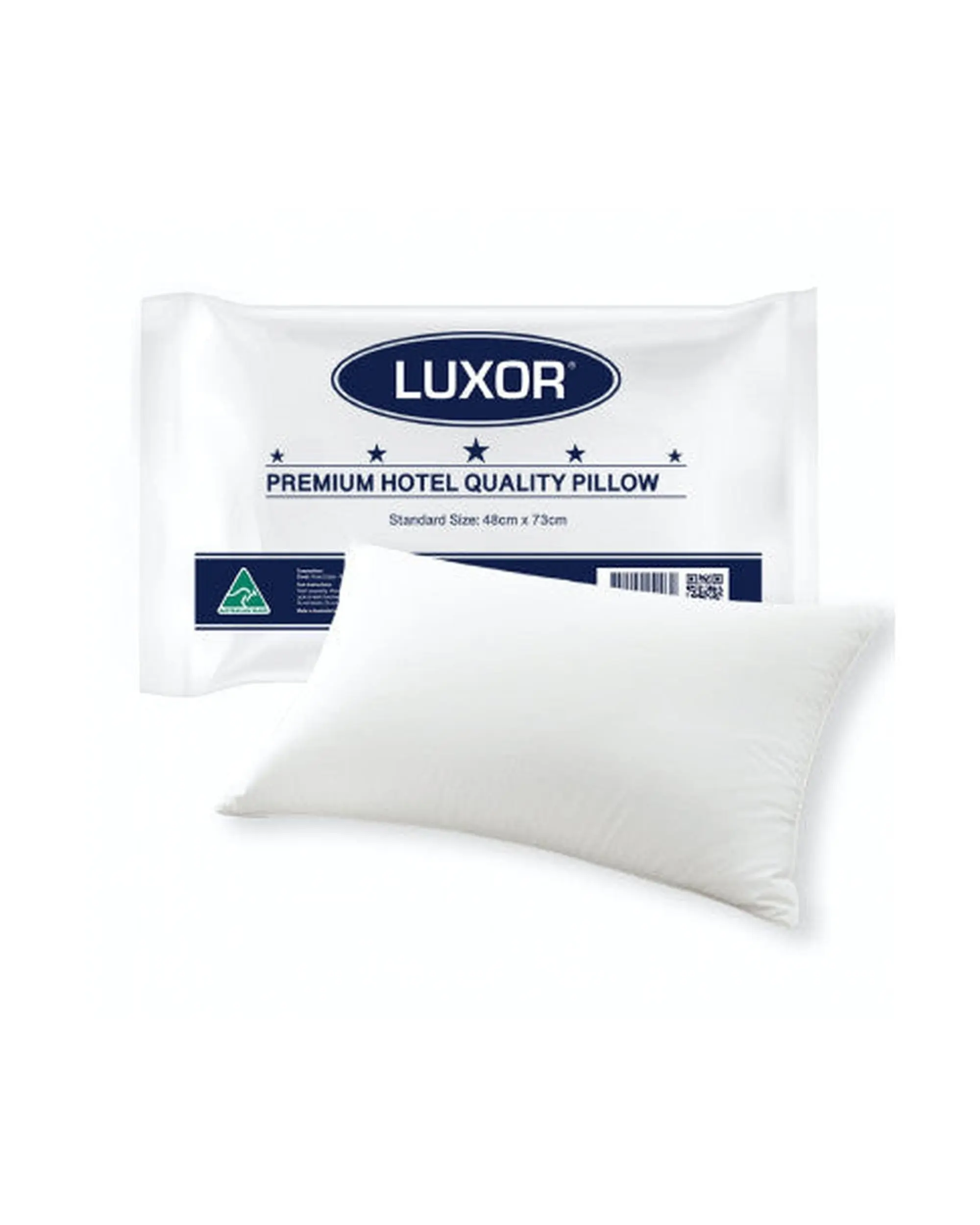 Luxor Australian Made Hotel Quality Pillow Standard Size Single Pack - Home & Garden