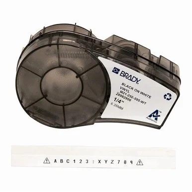 Brady M21-250-595-WT All Weather Permanent Adhesive Vinyl Label Tape With Ribbon For M21 Printe