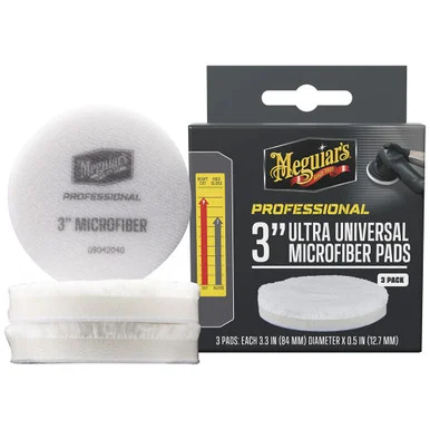 Meguiars M3MFP3 Meguiar's Professional 3" Ultra Universal Microfiber Pads *3-pack