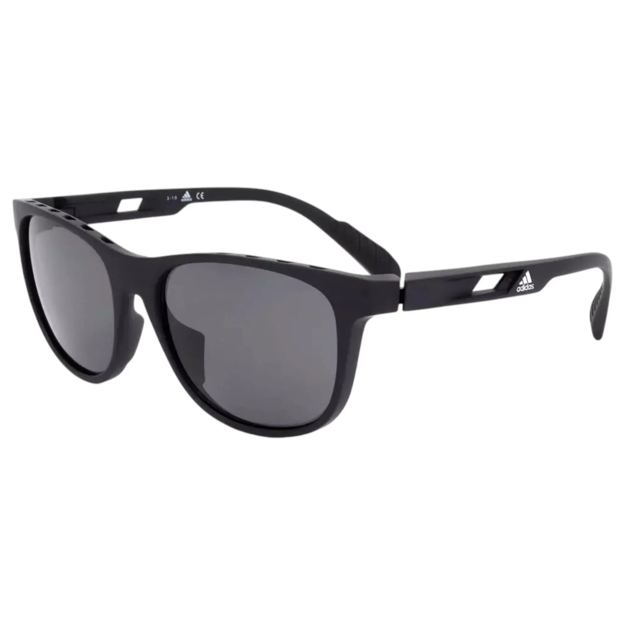 Mens Adidas Sunglasses Sp0022 Matte Black/ Grey Polarised Sunnies - Fashion