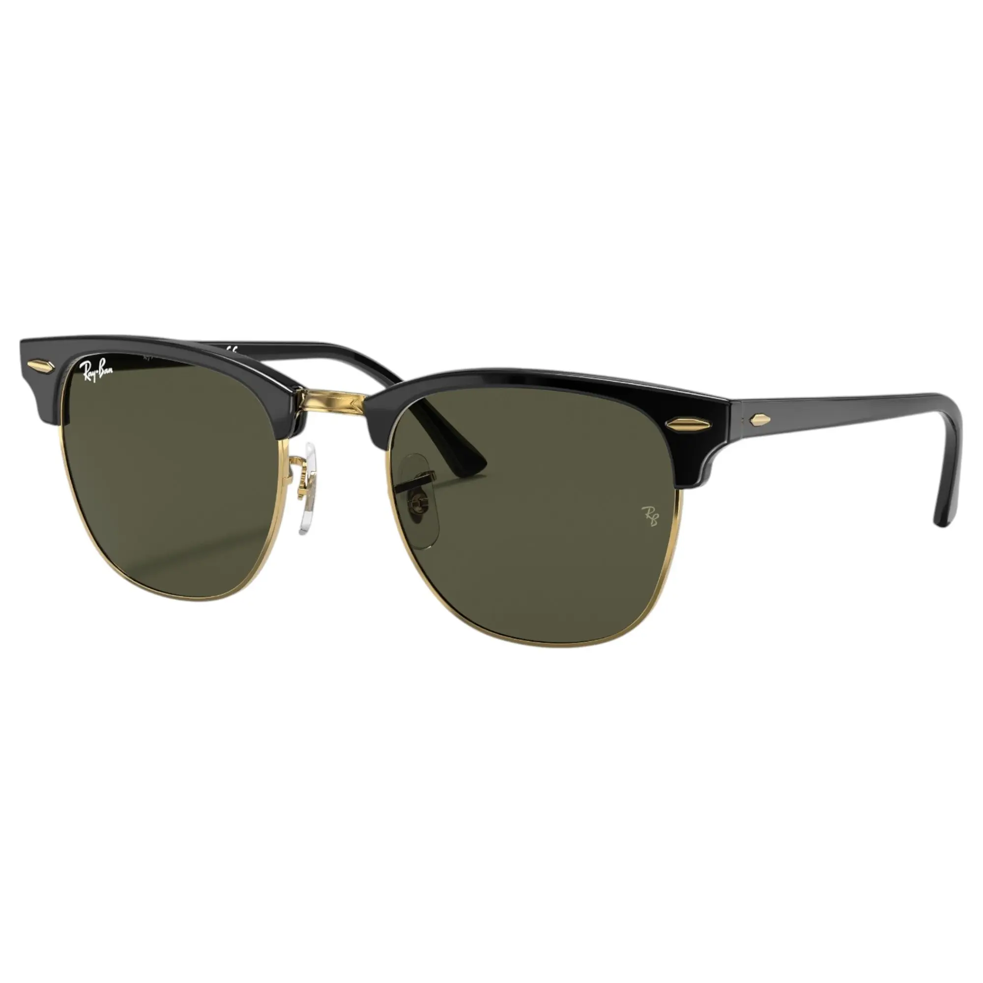 Mens Ray Ban Polarised Sunglasses Rb3016 Clubmaster Classic Black/Green - L