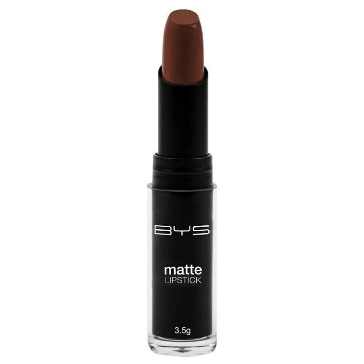 BYS 3.5g Matte Lipstick Velvety Creamy Lip Colour Makeup Cosmetics Espresso - Beauty