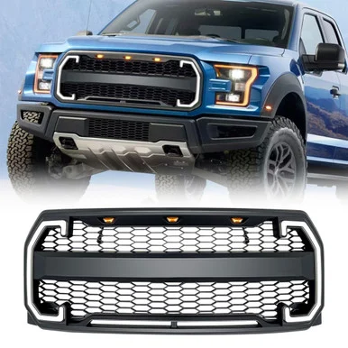 American Modified MFMAA00130 Raptor Style Mesh Grille W/drl & Tu AMFMAA00130