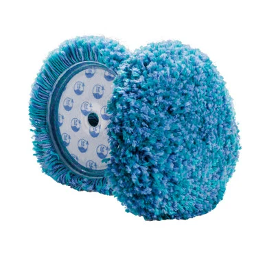 Lake Country ML-925A-LC Marine Blue/teal Medium Cut Wool Pad - 6.5" X 1.5"