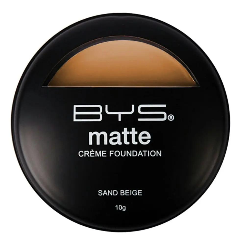 BYS 10g Matte Creme Foundation Face Makeup Cosmetic Satin Finish Medium Beige - Beauty