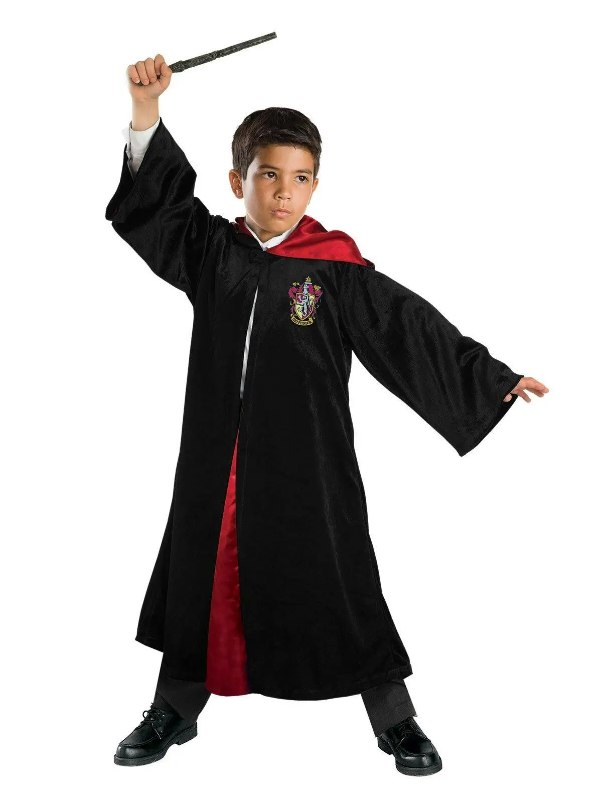 Harry Potter Gryffindor Childrens Robe Deluxe Fancy Dress Up Costume Set Size 6+ - Fashion