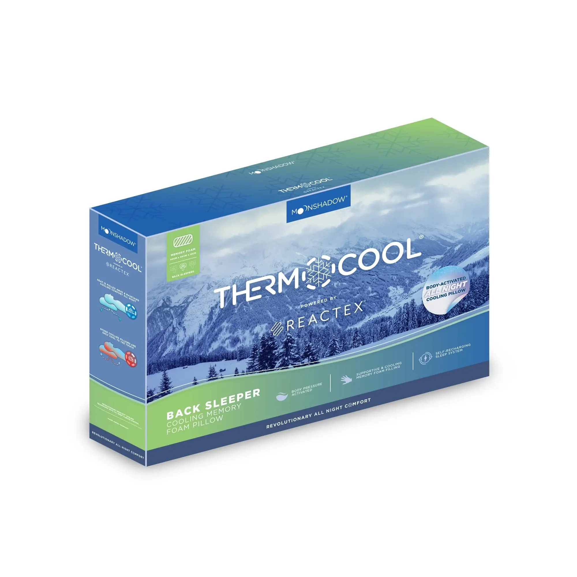 Moonshadow Back Sleeper Thermocool Pillow - Home & Garden