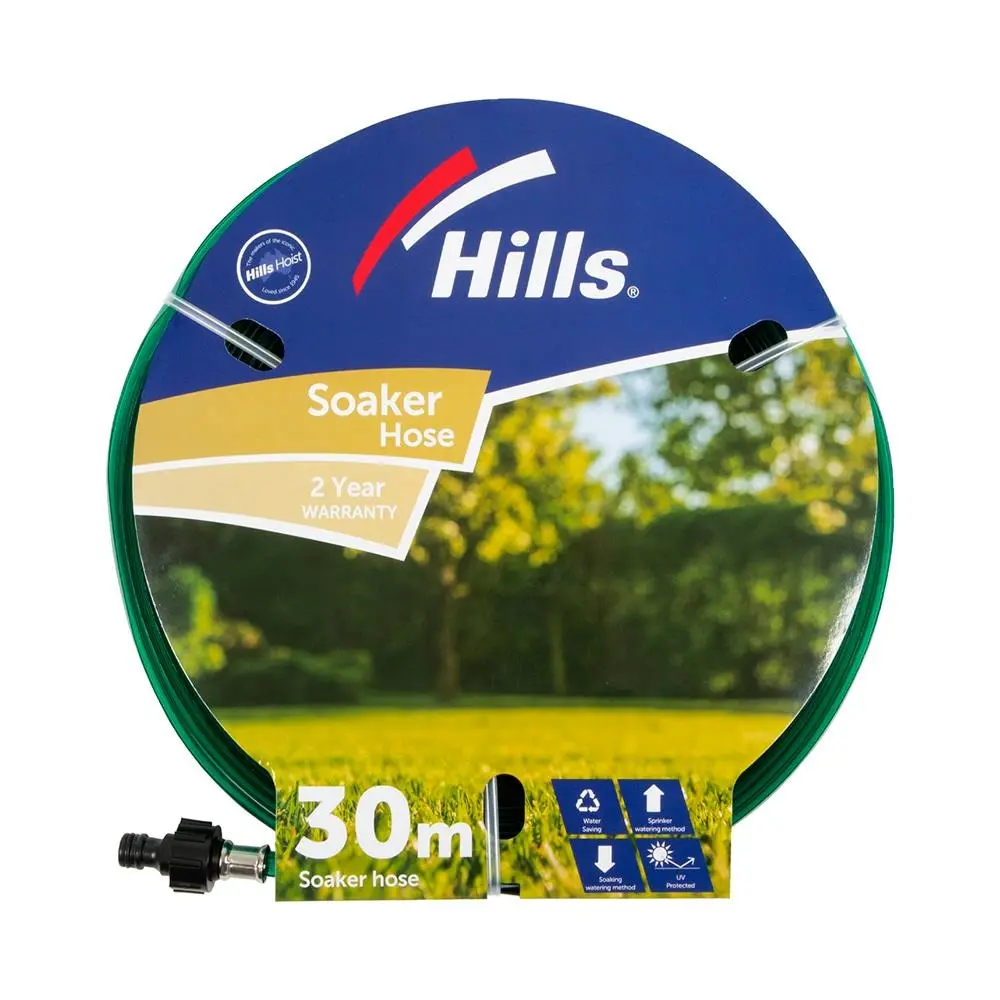 HILLS Soaker Series Garden Watering Hose 30M Flexible UV Resistant Multipurpose - Home & Garden