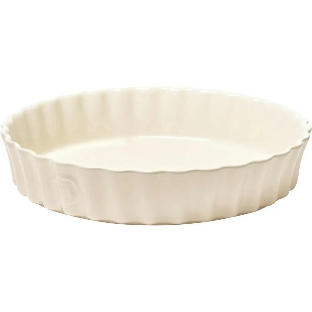 Emile Henry 24cm Ceramic Deep Tart Dish Kitchen Baking Container Round Clay - Home & Garden