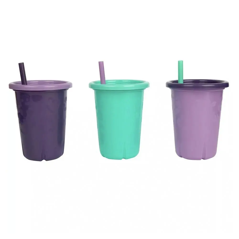 3pc Green Grown 10oz/296ml Straw Sippy/Drinking Cups Kids Set 18m+ Assorted - Baby