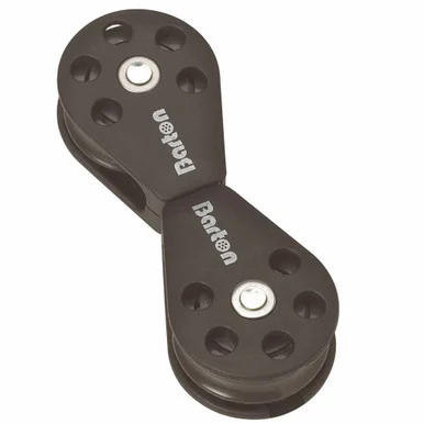 Barton Marine N01280 Barton Plain Bearing Pulley Block Back To Back Swivel Block - Size 1, 30mm