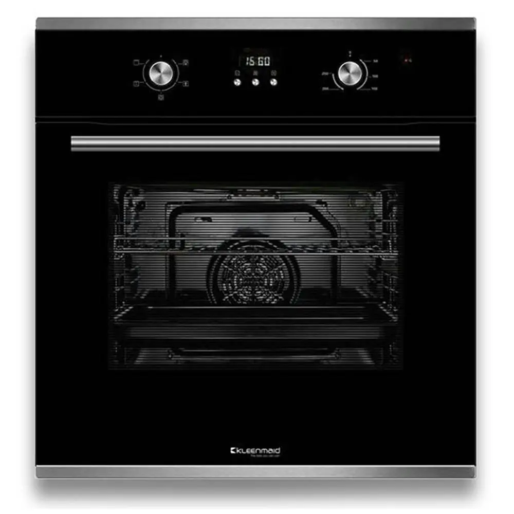 Kleenmaid 75L Multi Function Fan Forced/Full Grill Glass Door Oven Black 60cm - Home & Garden