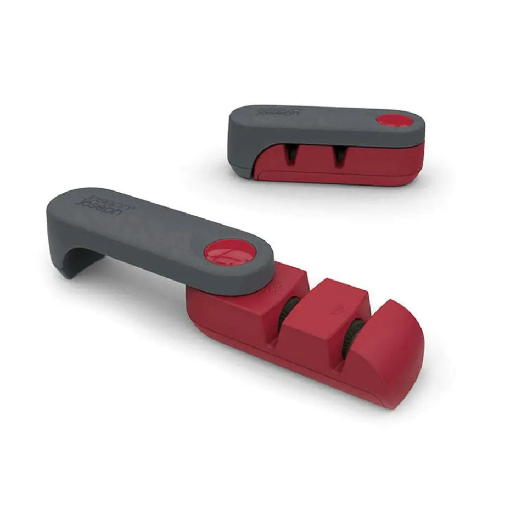 Joseph & Joseph Rota Knife Sharpener Kitchen Untensil Maintenance Dark Grey/Red - Home & Garden