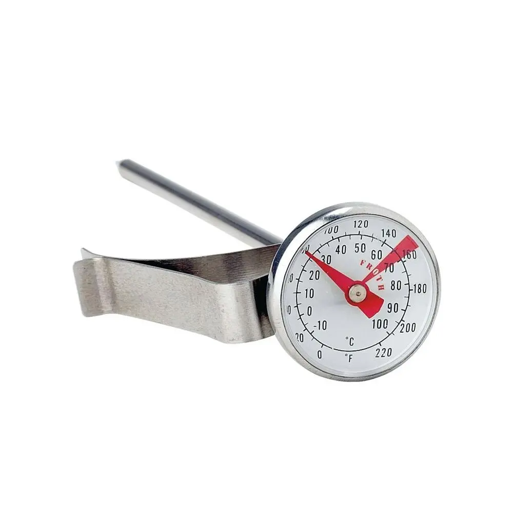 Cuisena Stainless Steel 27mm Dial Round Milk Thermometer Probe w/ Clip Silver - Home & Garden