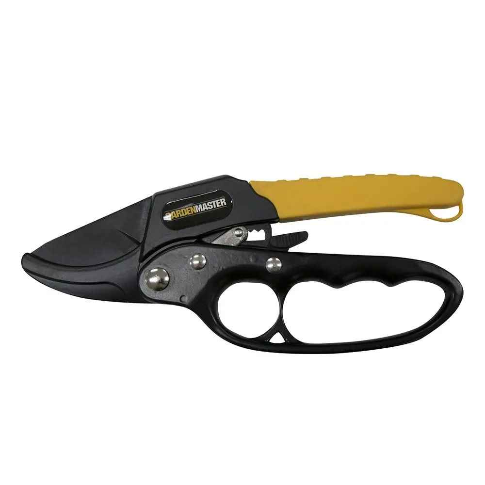 Gardenmaster Garden Secateurs Anvil Ratchet Dry Wood Pruner With Finger Guard - Home & Garden