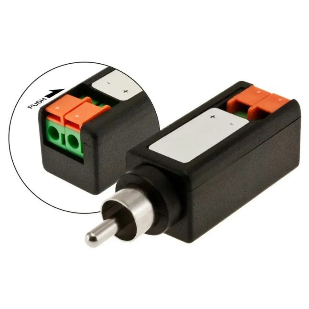 Speaker Wire Terminal Cable to Audio Male RCA Connector Adapter Jack Plug - Electronics