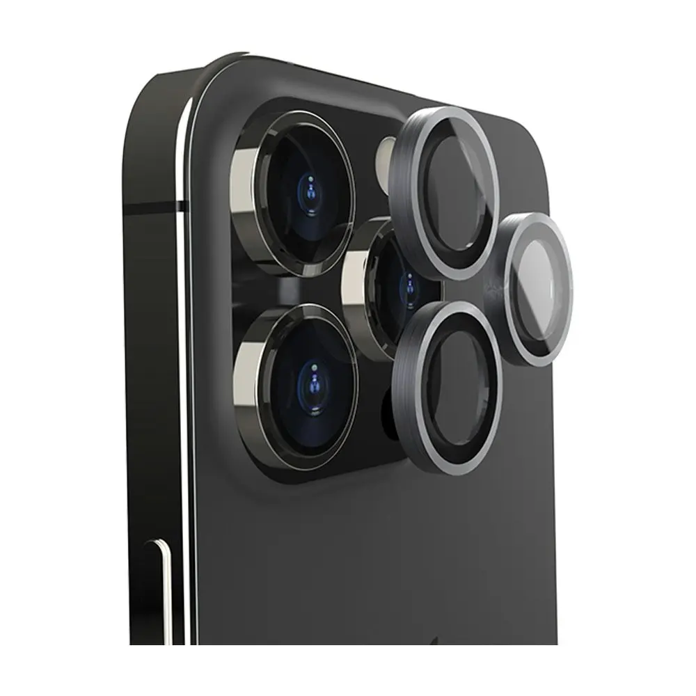 EFM 9H Tempered Glass Camera Lens Armour Guard For Apple iPhone 14 Pro Carbon - Electronics