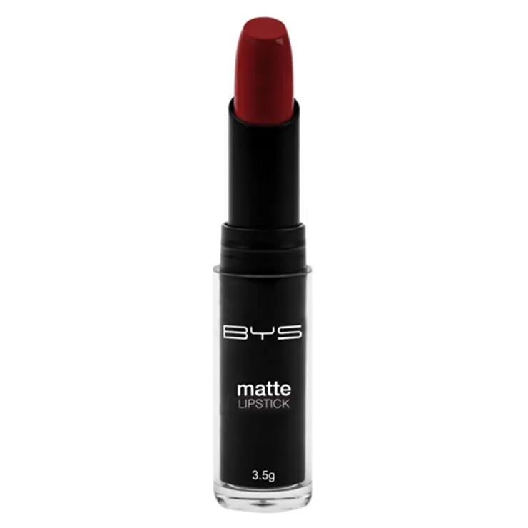 BYS 3.5g Matte Lipstick Velvety Creamy Lip Colour Makeup Cosmetics Fine Wine - Beauty
