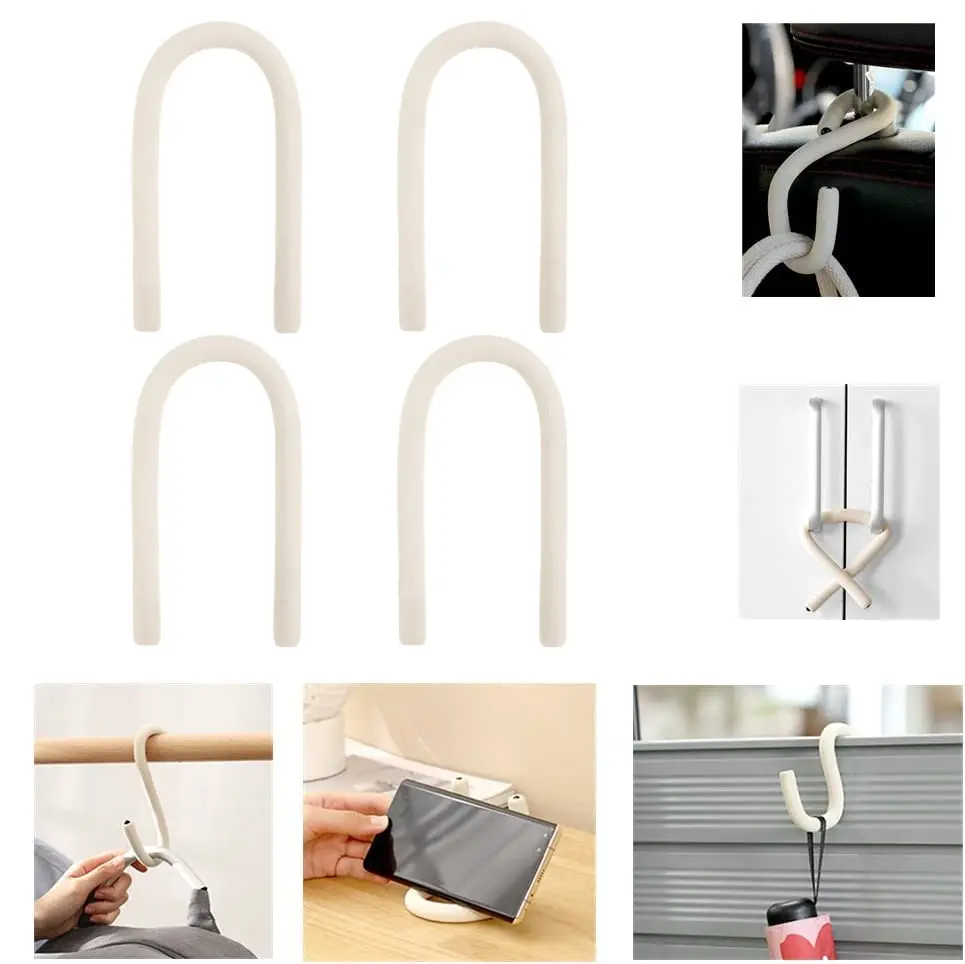4PCS Multi-Functional Hook Deformable S-Shaped Hook Cabinet Random Lock