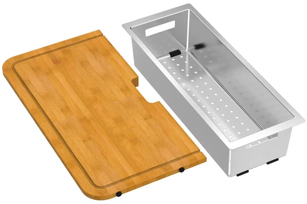 Abey Bamboo Cutting Board and Colander Set - Home & Garden