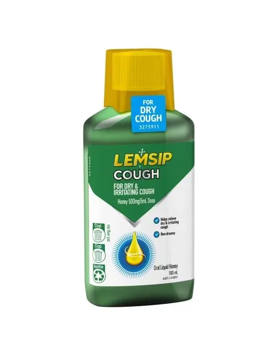 Lemsip Dry Cough Liquid 180ml - Health