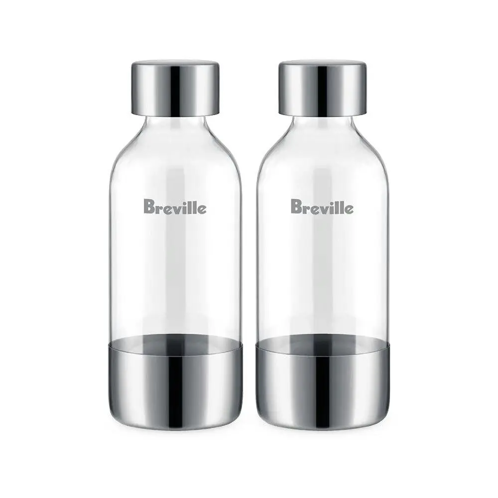 2pc Breville The InFizz Water Carbonating Bottle Accessory Pack Clear 0.6L - Home & Garden