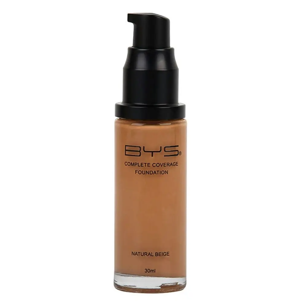 BYS 30ml Liquid Foundation Face Makeup Full Coverage Cosmetics Natural Beige - Beauty