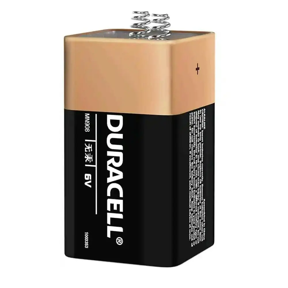 Duracell 6V Alkaline 12cm Disposable Battery Large Spring Top For Lanterns/Torch - Electronics