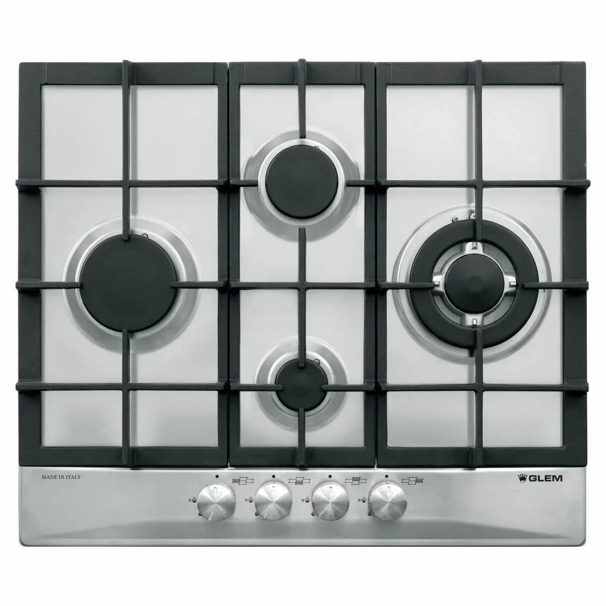 Glem Gas Glem 60cm Natural Gas Stainless Steel Cooktop - Home & Garden