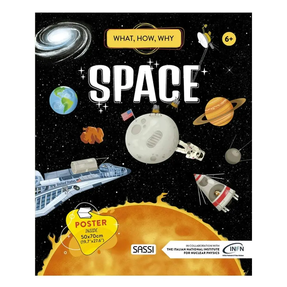 Sassi What How & Why Kids/Children Fun Reading/Learning Space Book & Poster 6y+ - Entertainment