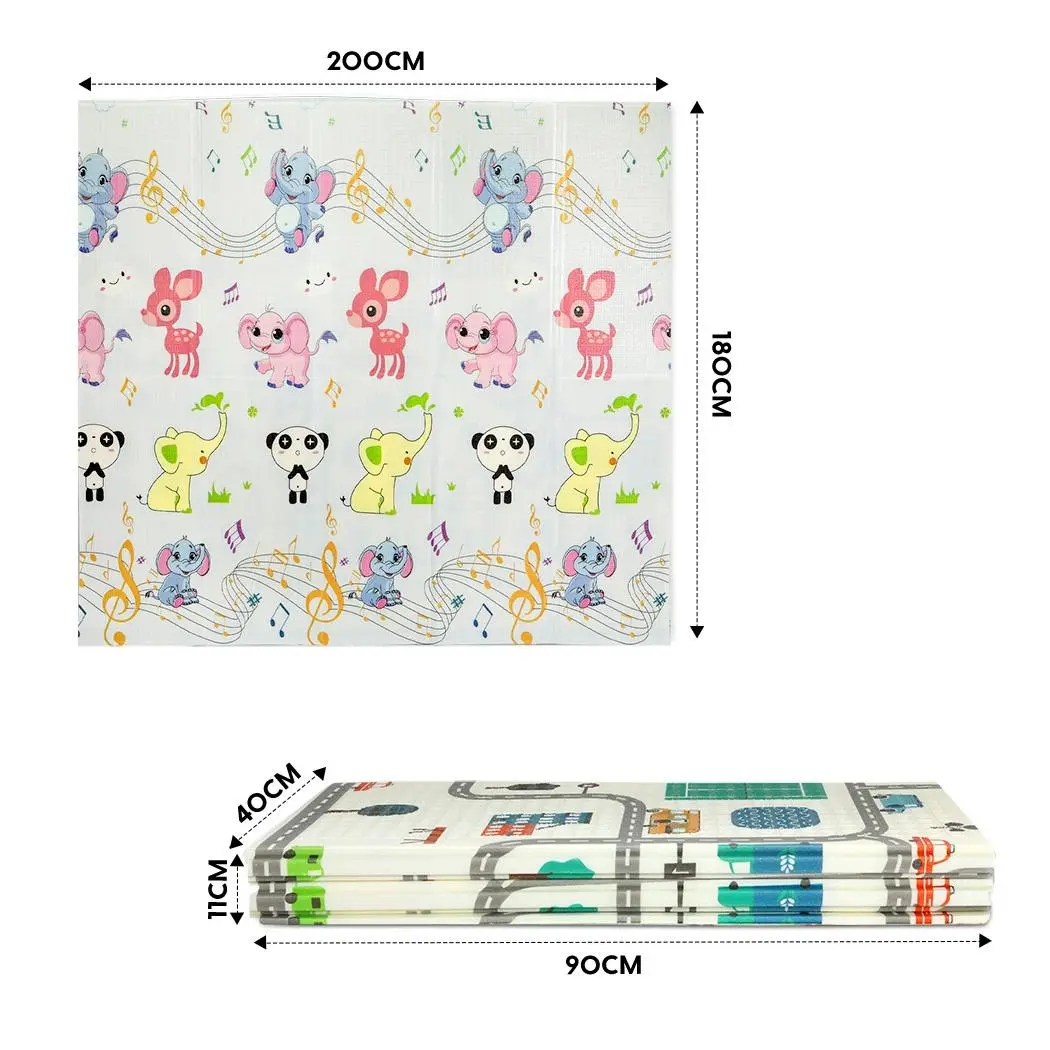 BoPeep Kids Play Mat Baby Crawling Pad Floor Foldable XPE Foam Non-slip Car