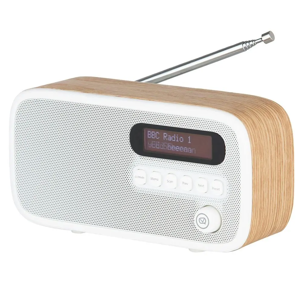 VQ Dexter DAB+ Digital FM Portable/Compact Radio Oak Home Music/Audio 3W - Electronics