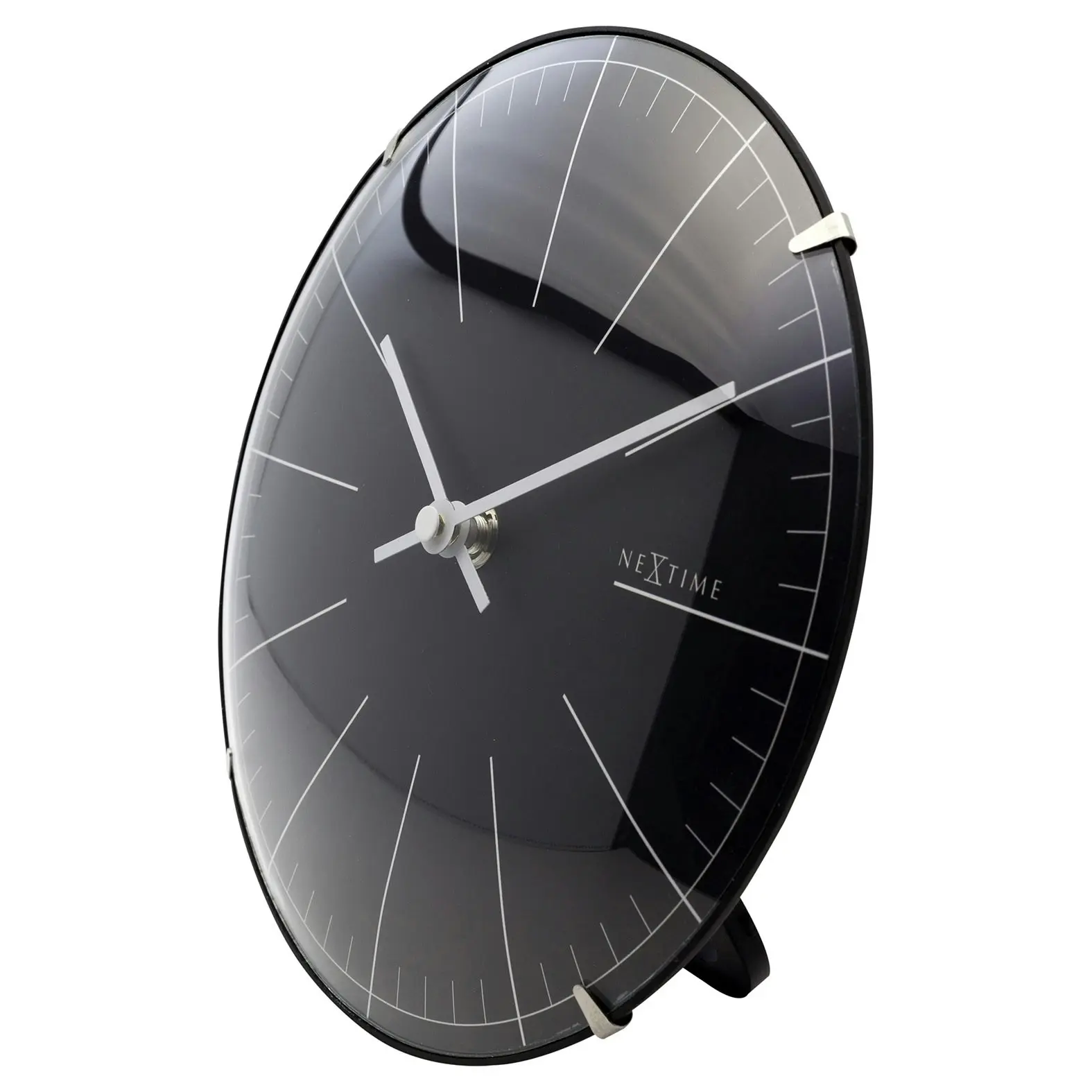 NeXtime 20cm Mini Dome Analogue Table/Wall Clock Round Home/Office Decor Black - Home & Garden