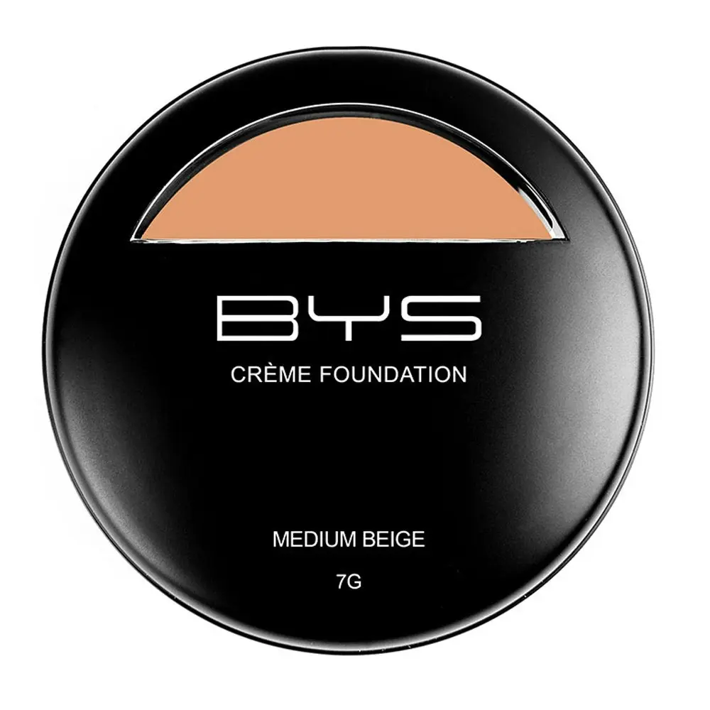 BYS 7g Creme Foundation Face Makeup Cosmetics Buildable Coverage Medium Beige - Beauty