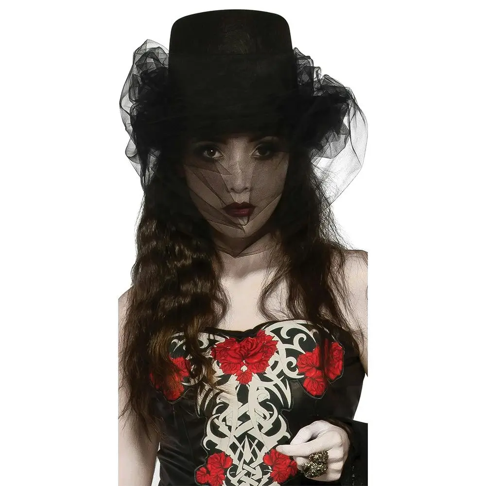 Heart Of Darkness Adult Top Hat Dress Up Scary Halloween Party Costume Black - Fashion