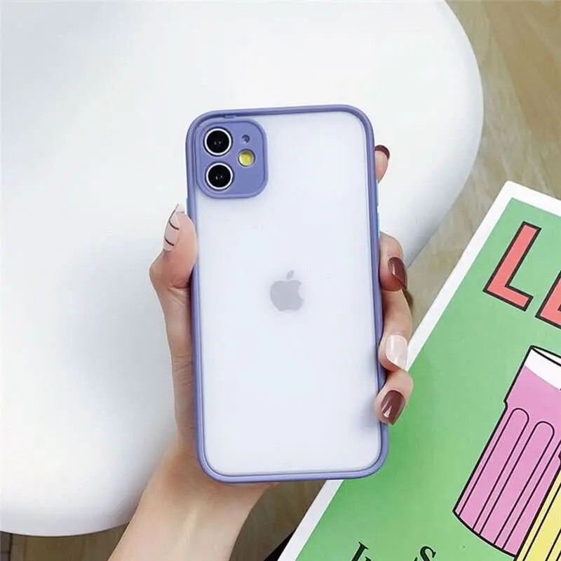 Purple Matte Surface Ultra Protective iPhone 13 Case - Electronics