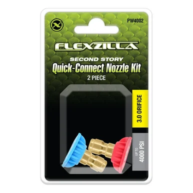 Flexzilla PW4002 Second Story Quick-connect Nozzle Kit, 2-piece, 1/4"