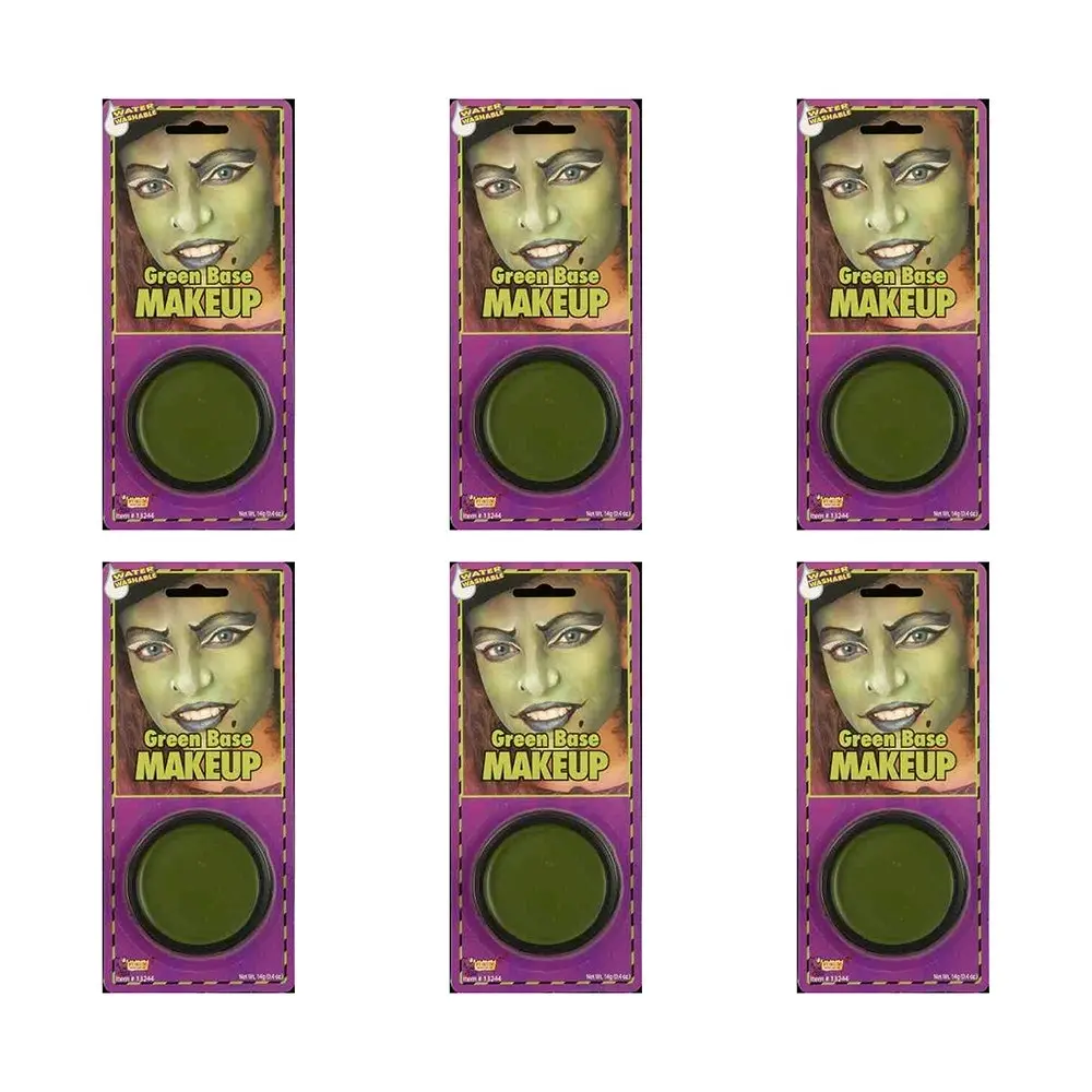 6x Grease Green Face Makeup Effects Halloween Trick or Treat Cosplay - Fashion