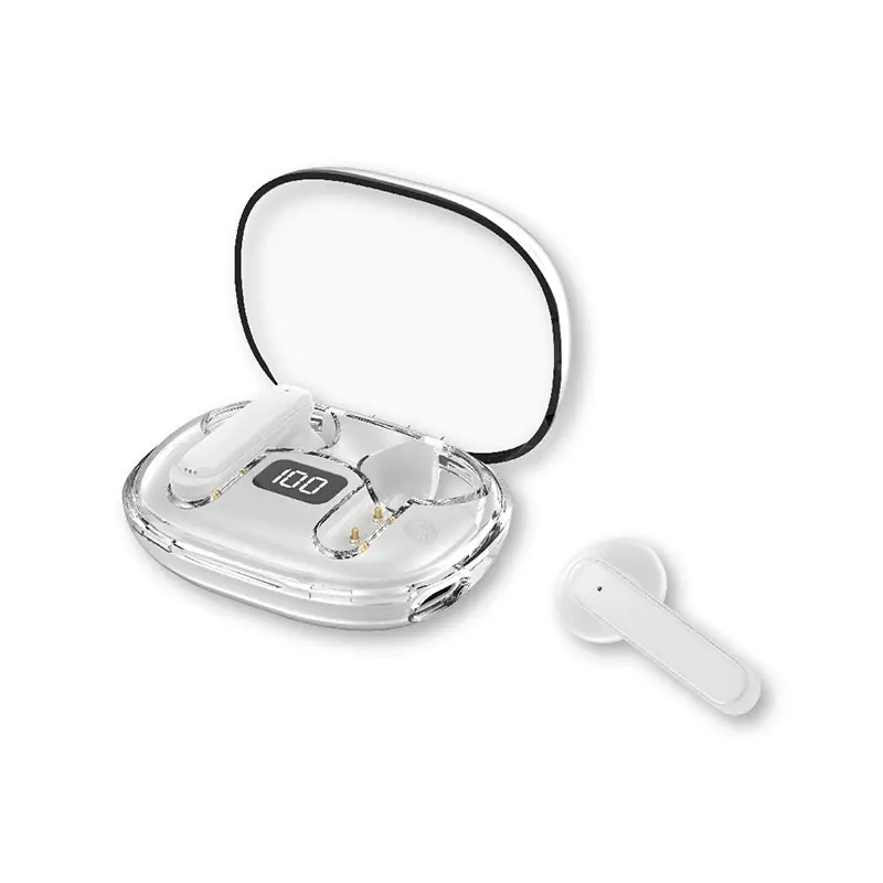 Philex True Wireless Earbuds w/ Charging Case And LED Display 300mAh White - Electronics
